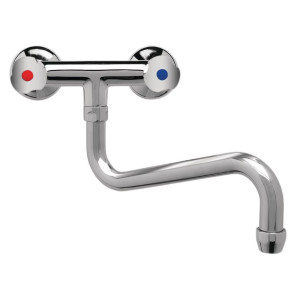 Robinet Mélangeur Bitrou Modèle Lourd 3/4" Fixation Murale Col Bas - L 250 mm
