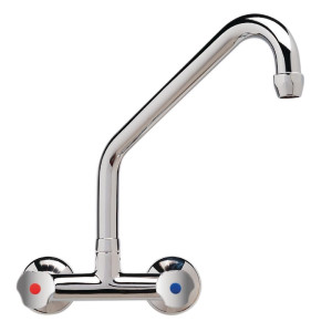 Robinet Mélangeur Bitrou Modèle Lourd 3/4" Fixation Murale Col Haut -L  250 mm