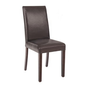 Chaises En Simili Cuir Marron Foncé