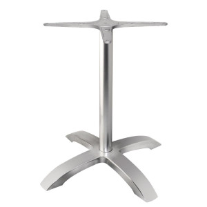 Pied De Table Base 4 Branches en Aluminium Brossé
