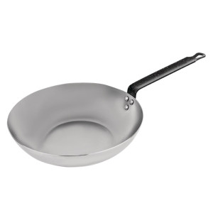 Wok En Acier Carbone 28 Cm