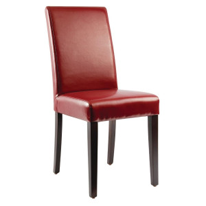 Chaises En Simili Cuir - Rouges