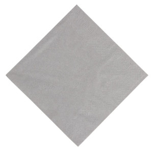 Serviettes Snacking Ouate Gris Granite Compostables - 3 Plis - 330 x 330 mm - Lot de 1000