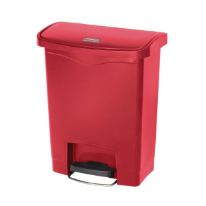 Poubelle À Pédale Frontale Slim Jim Rouge - 30L