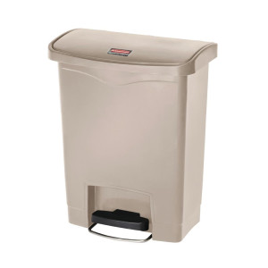 Poubelle À Pédale Frontale Slim Jim Beige - 30L