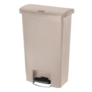 Poubelle À Pédale Frontale Slim Jim Beige - 50L