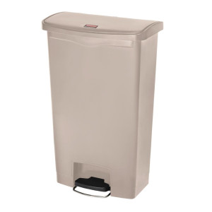 Poubelle À Pédale Frontale Slim Jim Beige- 68L