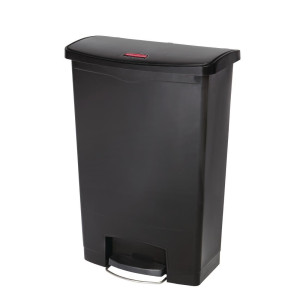 Poubelle À Pédale Frontale Slim Jim Noire - 90 L