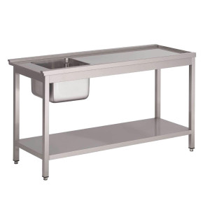 Table De Prélavage Gauche Pour Lave-Vaisselle À Capot GL896 - L 1200mm