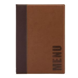 Protège-Menus Contemporain A4 Marron Clair