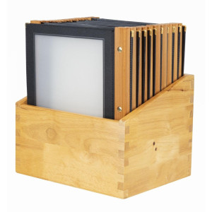 Protège-Menus Cadre en Bois A4 Noir