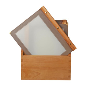 Protège-Menus Cadre En Bois A4 Marron - Lot de 20