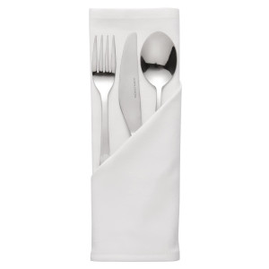 Serviettes Blanches En Polyester - Lot De 10