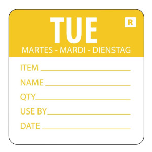 Etiquette Amovible  "Mardi"