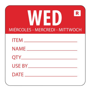 Etiquette Amovible  "Mercredi"