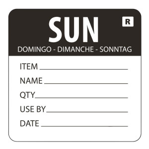 Etiquette Amovible  "Dimanche"