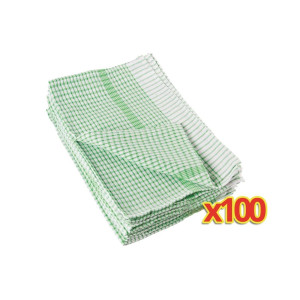 Lot De 100 Torchons Verts