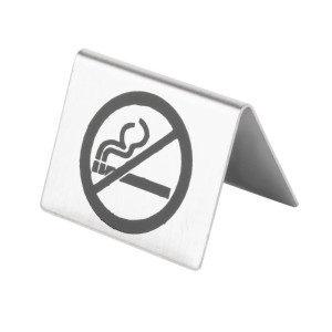 Chevalet de Table en Inox " Non Fumeur"