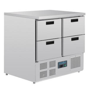 Table Réfrigérée Compacte 4 Tiroirs 240L