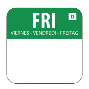 Etiquettes Solubles pour Aliments "Vendredi"