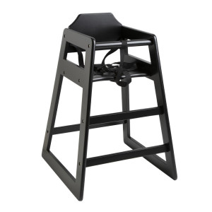 Chaise Haute en Bois Noire