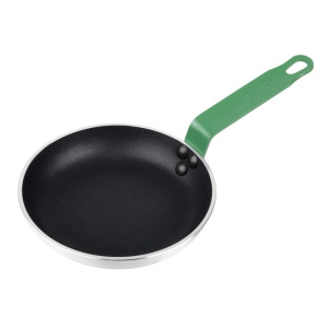 Poêle Aluminium Antiadhésive avec Manche Vert - Ø 200 mm