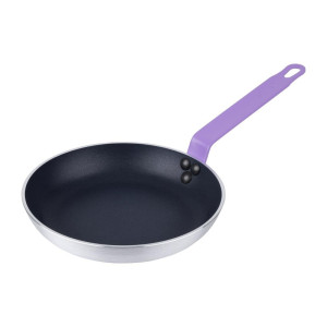Poêle Aluminium Antiadhésive avec Manche Violet - Ø 240 mm