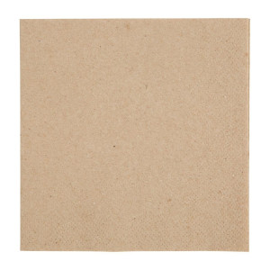 Serviettes Cocktail 2 Plis Pliage 1/4 240 mm Kraft - Lot de 4000