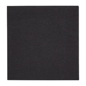 Serviettes Cocktail 2 Plis Pliage 1/4 240 mm Noir - Lot de 4000
