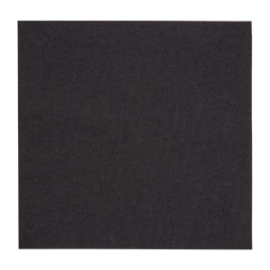 Serviettes Snacking 2 Plis Pliage 1/4 330 mm Noires - Lot de 2000