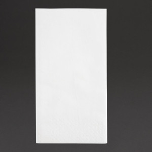 Serviettes Snacking 2 Plis Pliage 1/8 330 mm Blanches - Lot de 2000