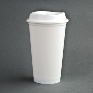 Gobelets à Café Réutilisables avec Couvercles en Polypropylène - Lot de 25