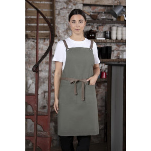 Tablier Bavette en Coton Kaki