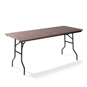 Table De Banquet Pliable En Bois Rectangulaire - 183X76 Cm