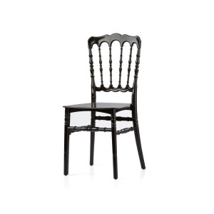 Chaise Empilable Noire Napoleon En Polypropylène