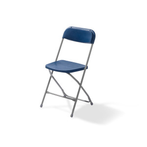 Chaise Pliable Empilable Budget en Acier - Gris Bleu