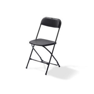 Chaise Pliable Empilable Budget en Acier - Noir