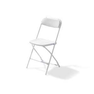 Chaise Pliable Empilable Budget en Acier - Blanc