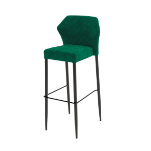 Tabouret de Bar Louis - Vert en Velours