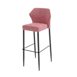 Tabouret de Bar Louis - Rose en Velours