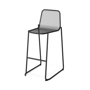 Tabouret de Bar Empilable Mase Métal - Noir