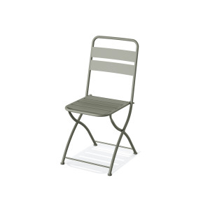 Chaise de Bistrot Pliable Breeze Métal - Vert