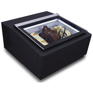 Vitrine à Glace à Poser Noire - Statique - 3 x 5 L - Côté Client
