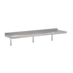 Etagère Murale en Inox avec Support - L 2400 x P 300 mm
