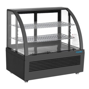Vitrine Réfrigérée de Comptoir Noire - 100 L