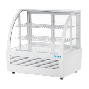 Vitrine Réfrigérée de Comptoir Blanche - 2 Etagères - 100 L