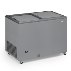 Congélateur Coffre Professionnel Aspect Inox et Couvercle Opaque - 300 L