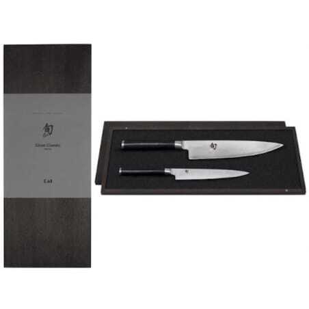 Set de 2 couteaux Damas Shun - Universel et Chef KAI - 1 Set de 2 couteaux Damas Shun - Universel et Chef KAI - 1