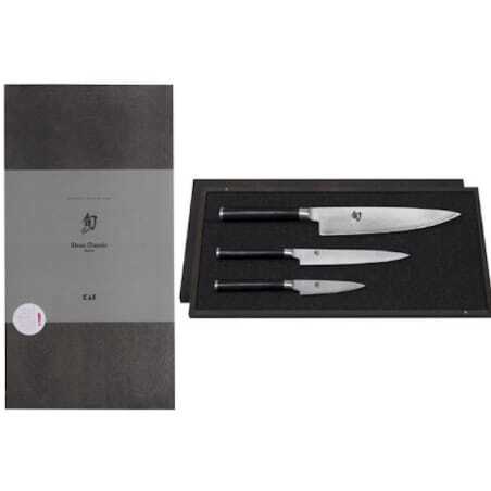 Set de 3 couteaux Damas Shun - Office Universel et Chef KAI - 1 Set de 3 couteaux Damas Shun - Office Universel et Chef KAI - 1