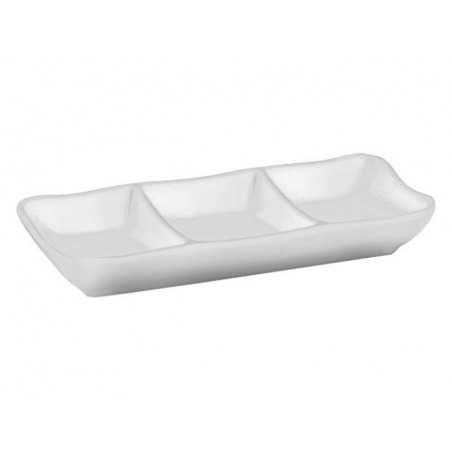 Plateau À Sauce Triple en Mélamine - 19 x 8 cm Lacor - 1 Plateau À Sauce Triple en Mélamine - 19 x 8 cm Lacor - 1